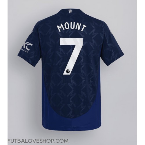 Dres Manchester United Mason Mount #7 Preč 2024-25 Krátky Rukáv